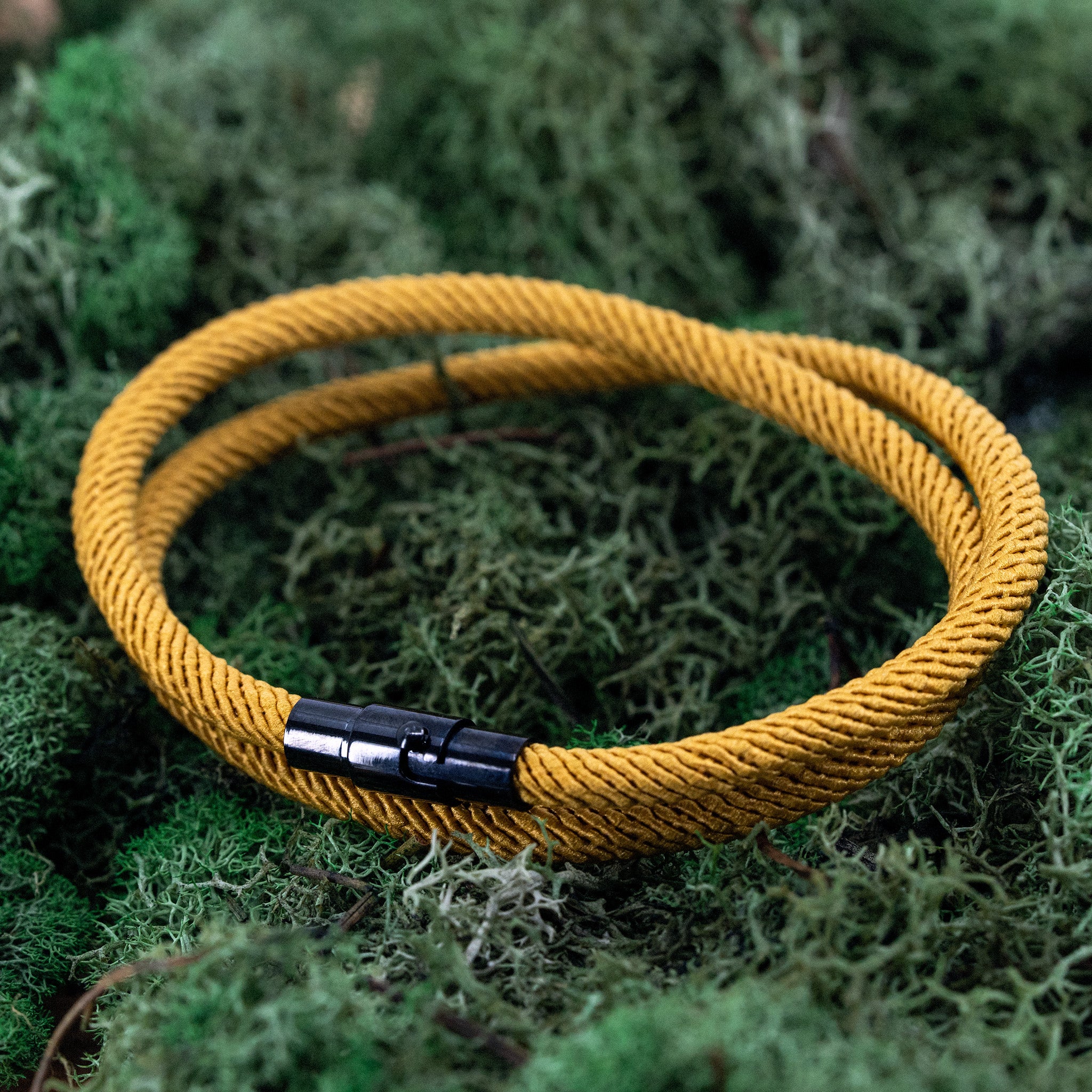 Double Tour Rope Loop Bracelet - Tundra Yellow