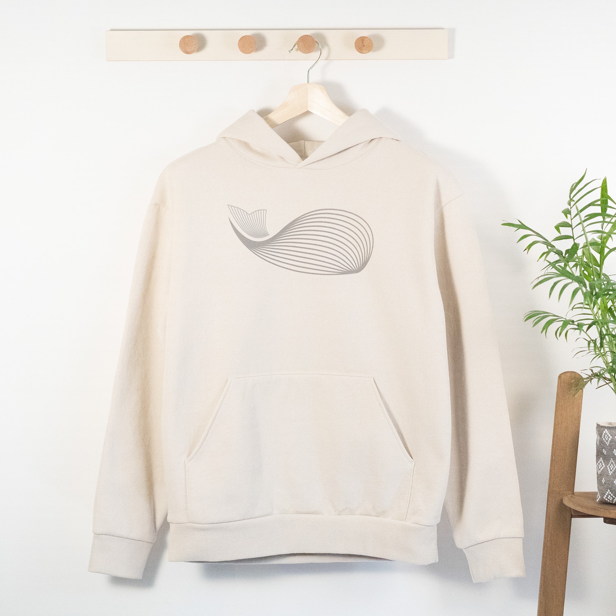 Cozy Hoodie Sweatshirt Whale Call Print