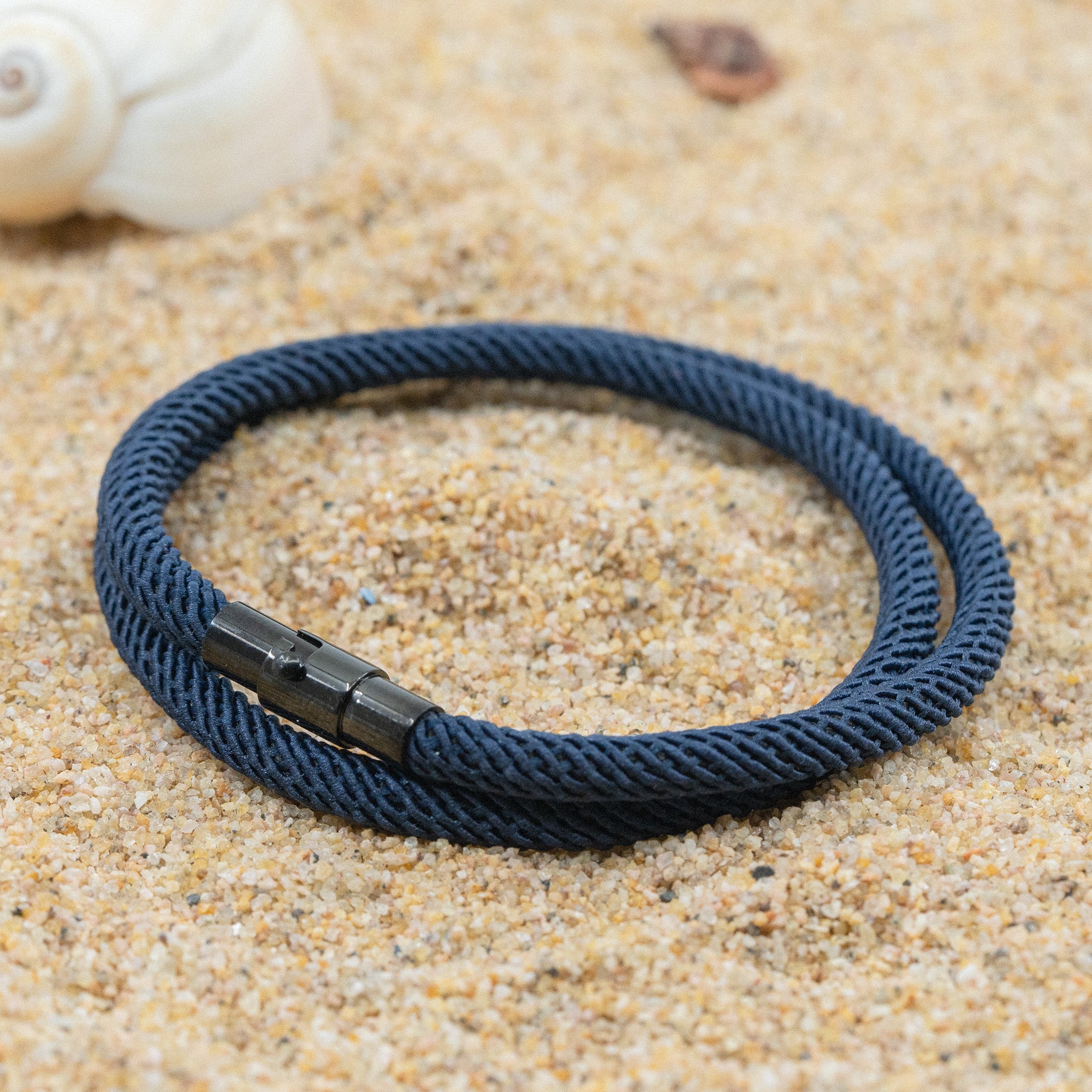 Double Tour Rope Loop Bracelet - Mariana Blue