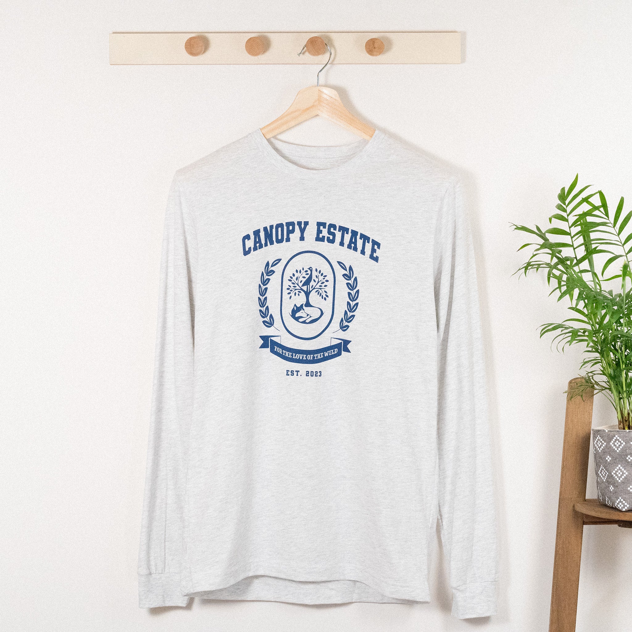 Jersey Long Sleeve Hand Printed Graphic Tee | Spirit Print